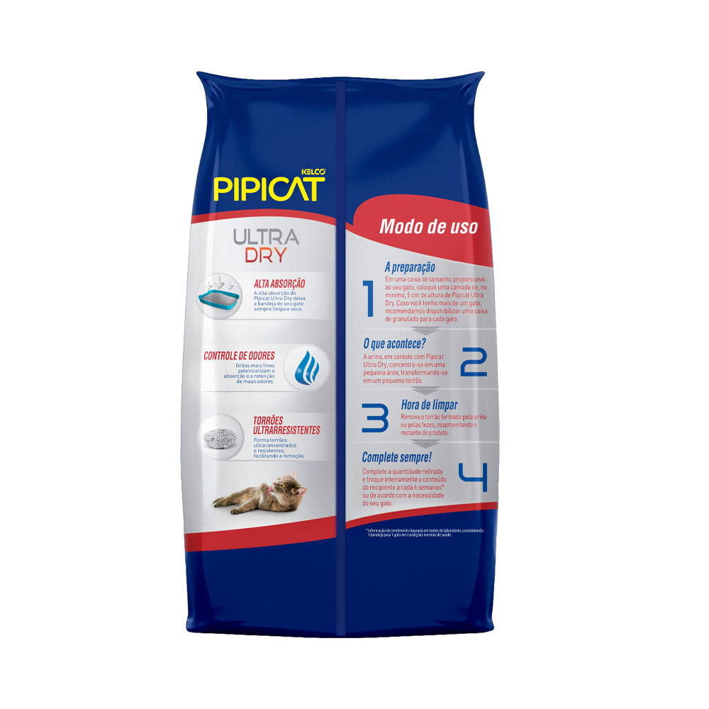 Areia Higiênica para Gatos Pipicat Ultra Dry