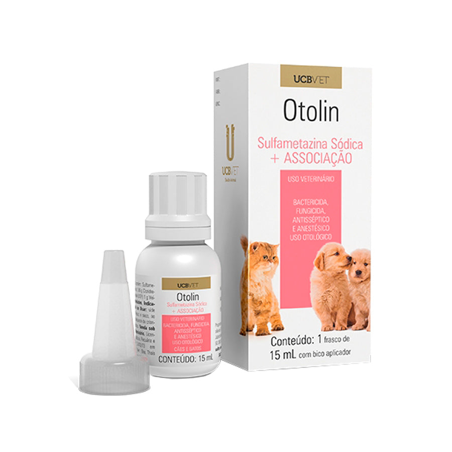 Medicamento Otolin UCB para Cães e Gatos 15 mL