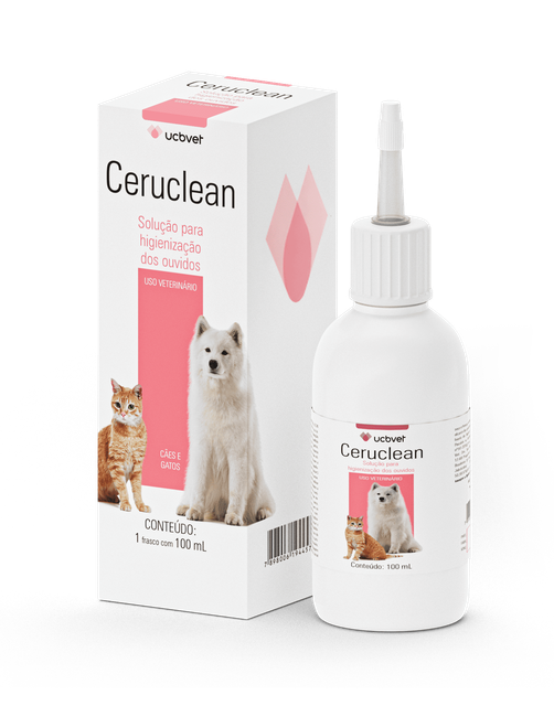 Limpeza dos Ouvidos Ceruclean UCBVET para Cães e Gatos 100 mL