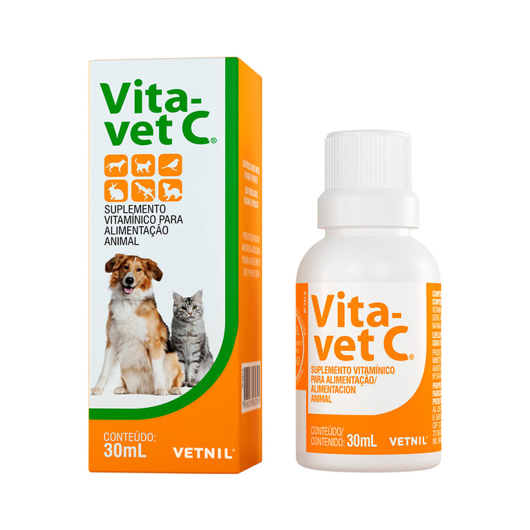 Suplemento Vitamínico Vita-Vet C Vetnil para Cães e Gatos 30 mL