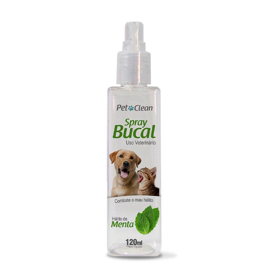 Spray Bucal Pet Clean para Cães e Gatos Menta 120 mL