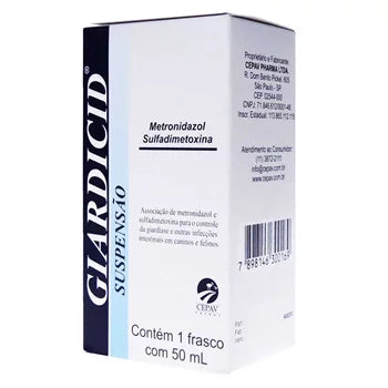 Antibiótico Cepav Giardicid Suspensão para Cães e Gatos com Problemas Gastrointestinais 50 mL