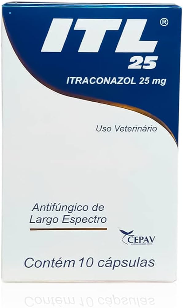 Antifúngico Cepav ITL Itraconazol para Cães e Gatos 25 mg 10 cápsulas