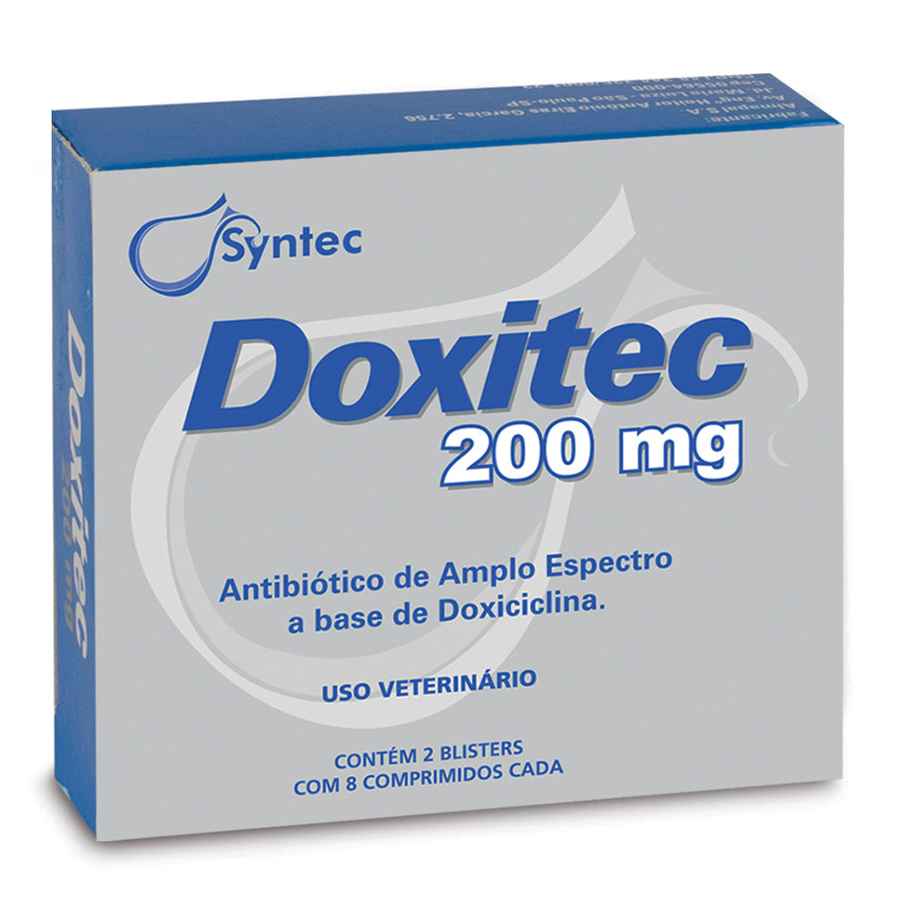 Antibiótico Doxitec Syntec 200 mg 16 Comprimidos