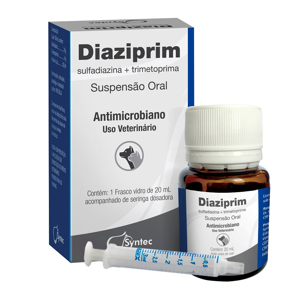 Antimicrobiano Syntec Diaziprim Oral para Cães e Gatos 20 mL