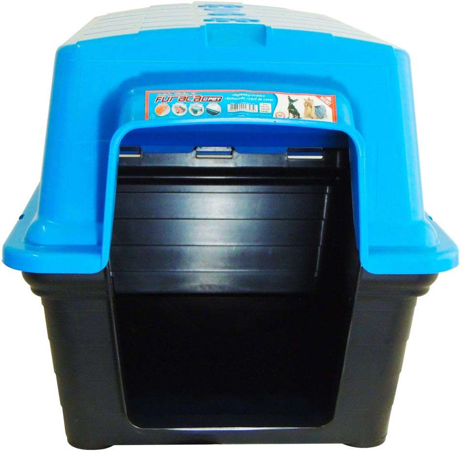 Casinha de Plástico Furacão Pet Azul N4