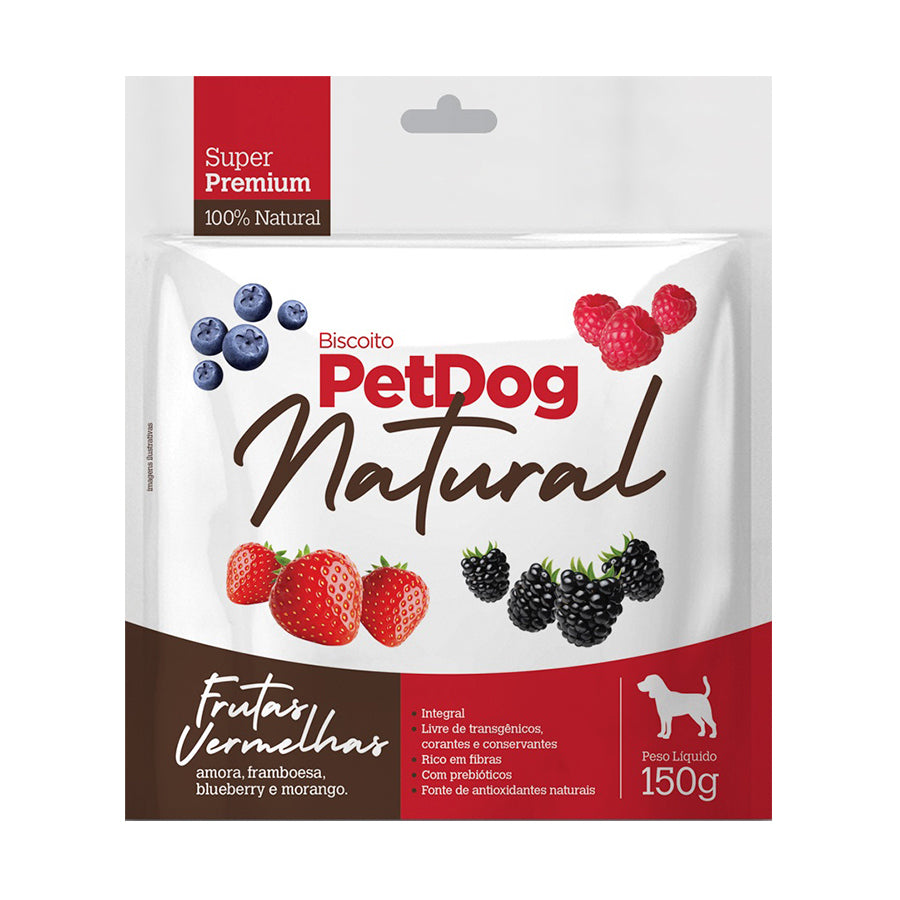 Biscoito Petdog Natural Frutas Vermelhas 150 g