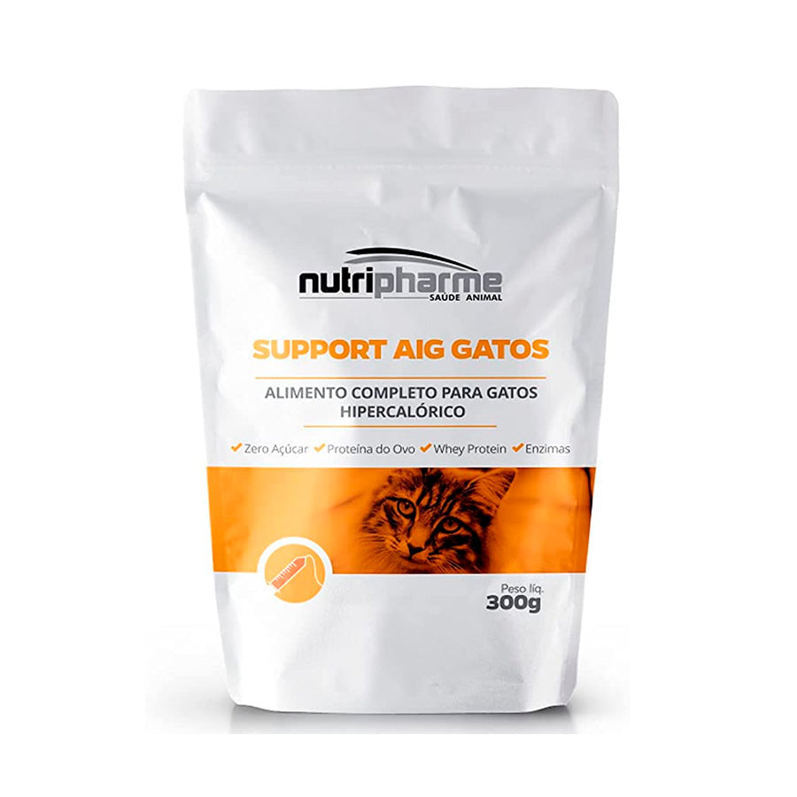 Suplemento Vitamínico Support Aig Hipercalórico Nutripharme para Gatos 300 g