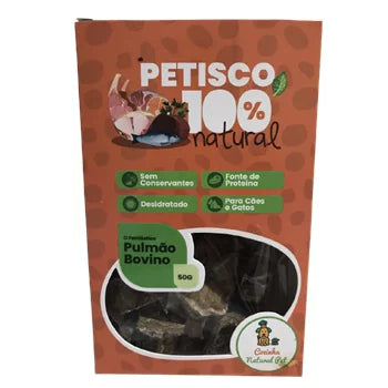 Petisco Cozinha Natural Pet O Fantástico Pulmão Bovino 50 g