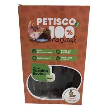 Petisco Cozinha Natural Pet O Famoso Sashimi Bovino 4 Unidades