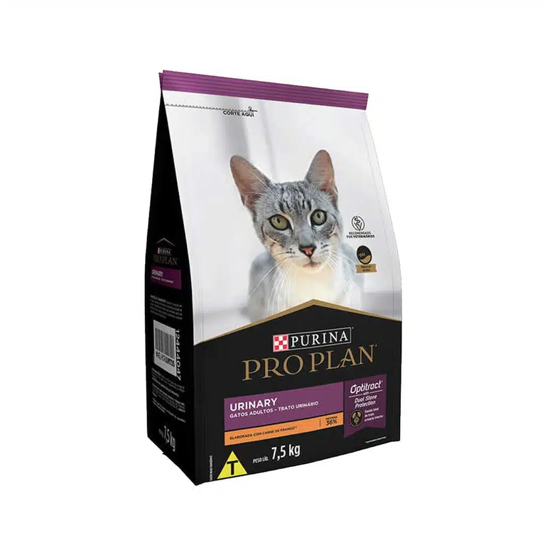 Ração Nestlé Purina Pro Plan Trato Urinário para Gatos Adultos Sabor Frango 7,5 kg