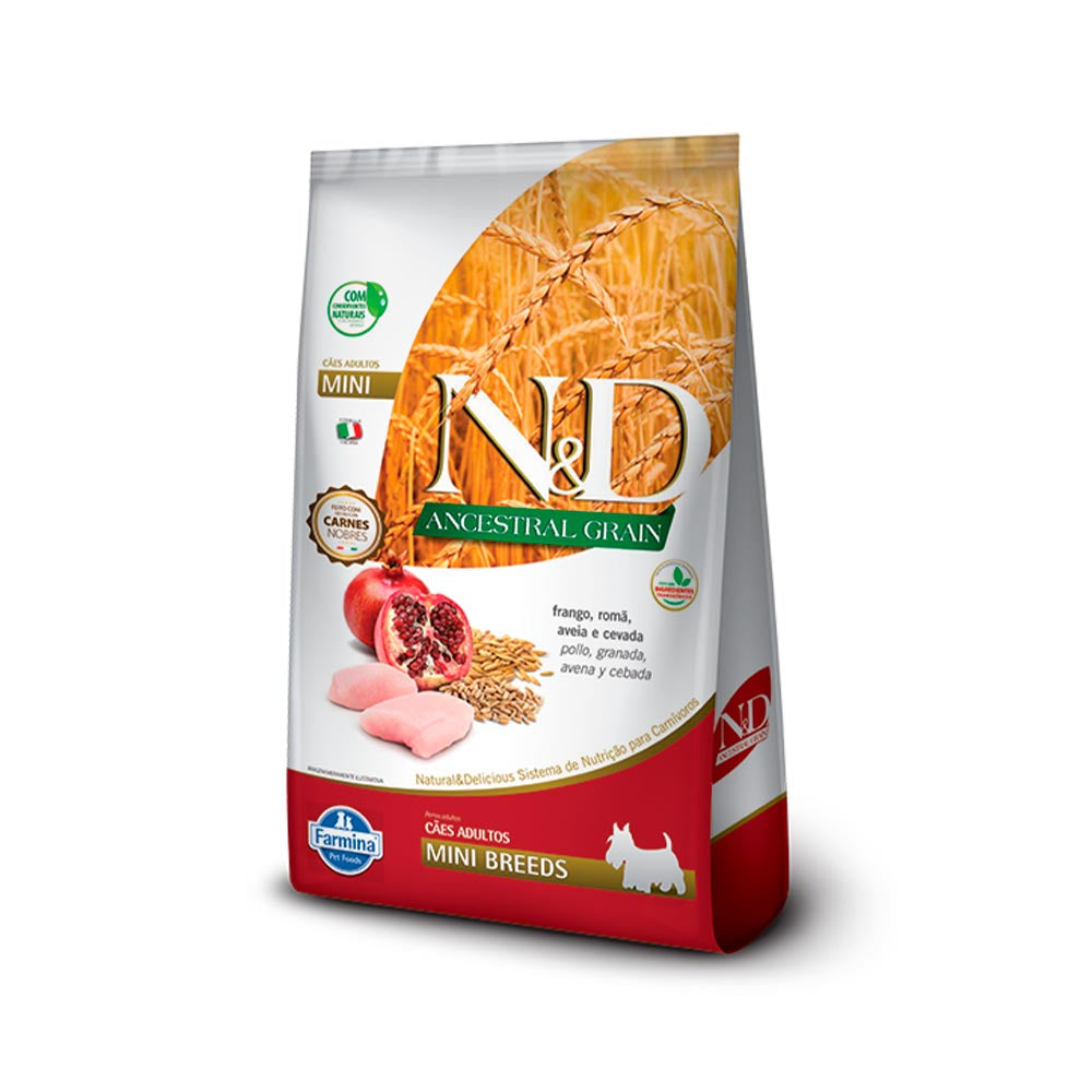 Ração para Cães Farmina N&D Ancestral Grain Raças Mini Adultos Sabor Frango