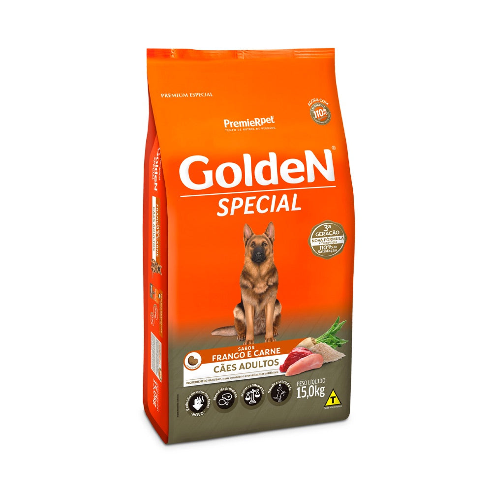 Ração Golden Special para Cães Adultos Sabor Frango e Carne - Loja Pet Mais