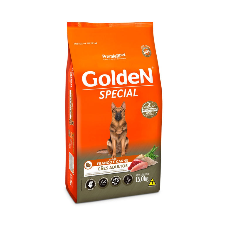 Ração Golden Special para Cães Adultos Sabor Frango e Carne