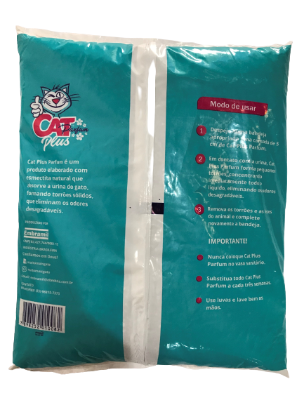 Areia Higiênica para Gatos Cat Plus Floral Argila Esmectita