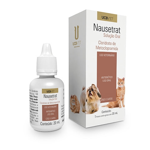 Anti-Náuseas UCB Nausetrat Oral para Cães e Gatos 20 mL