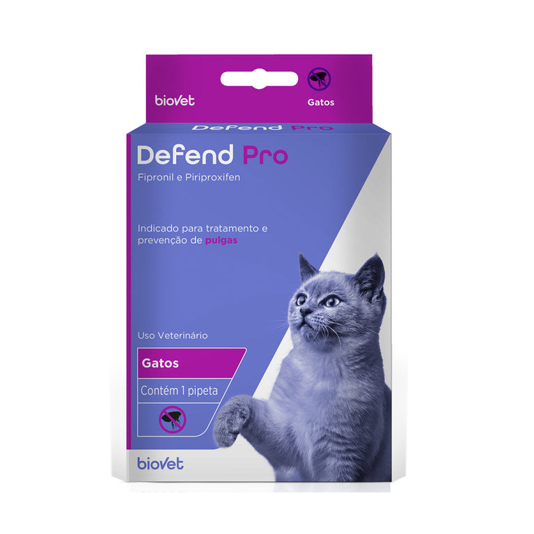 Antipulgas Defend Pro para Gatos de até 10 kg 1 Pipeta