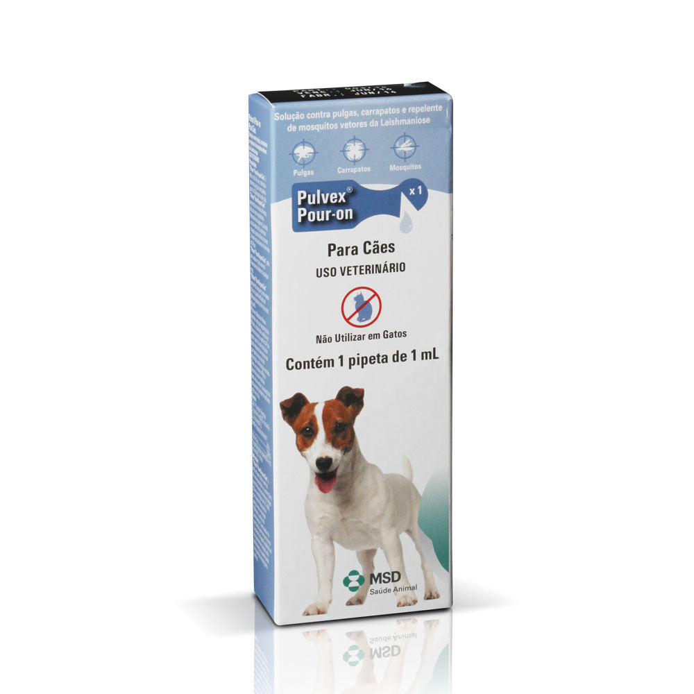 Antipulgas MSD Pulvex Pour-On para Cães e Gatos 1 mL