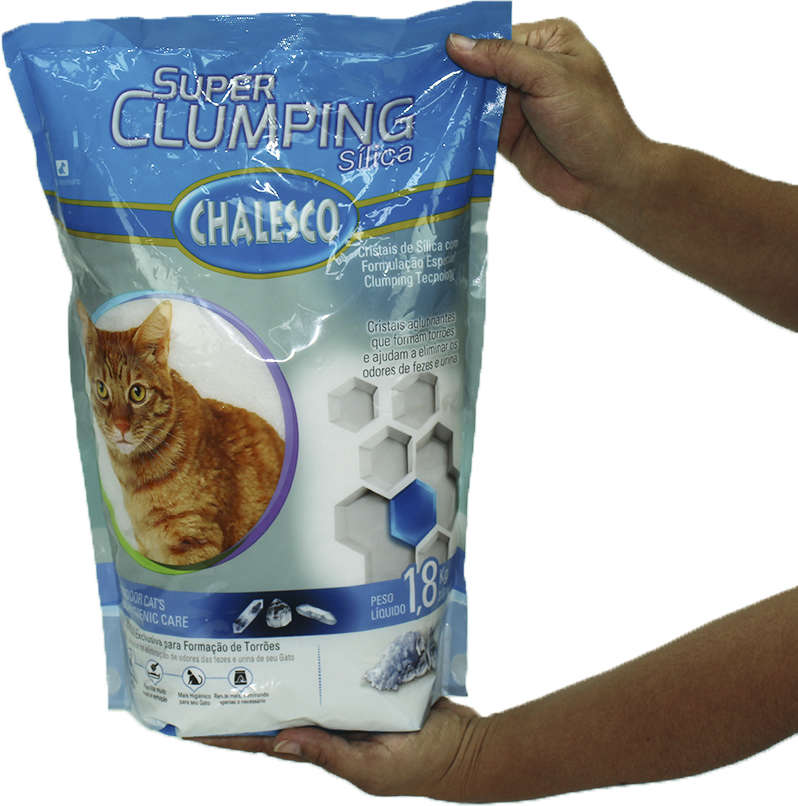 Areia Higiênica Chalesco Sílica Clump para Gatos 1,8 Kg