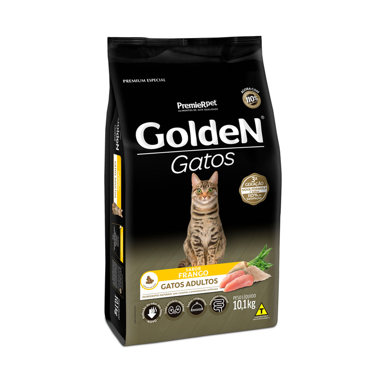 Ração Golden para Gatos Adultos Sabor Frango