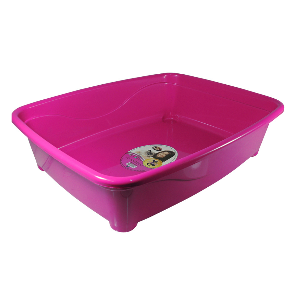 Bandeja Higiênica Classic Furacão Pet para Gatos Rosa