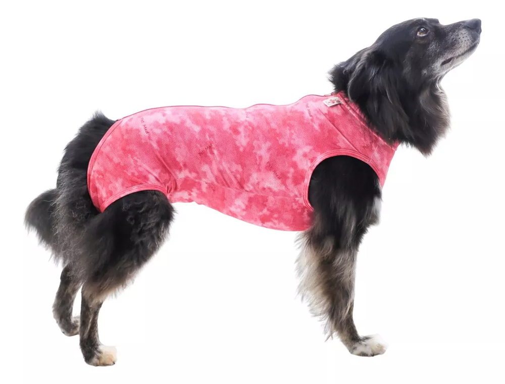 Roupa Cirúrgica Pós Castração Pet Med Regular Dry Light Supreme Rosa para Cães