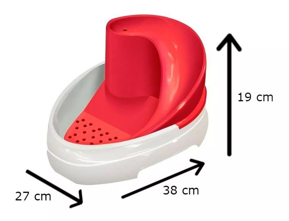 Bebedouro Tobo Fonte Mecpet para Gatos Vermelha