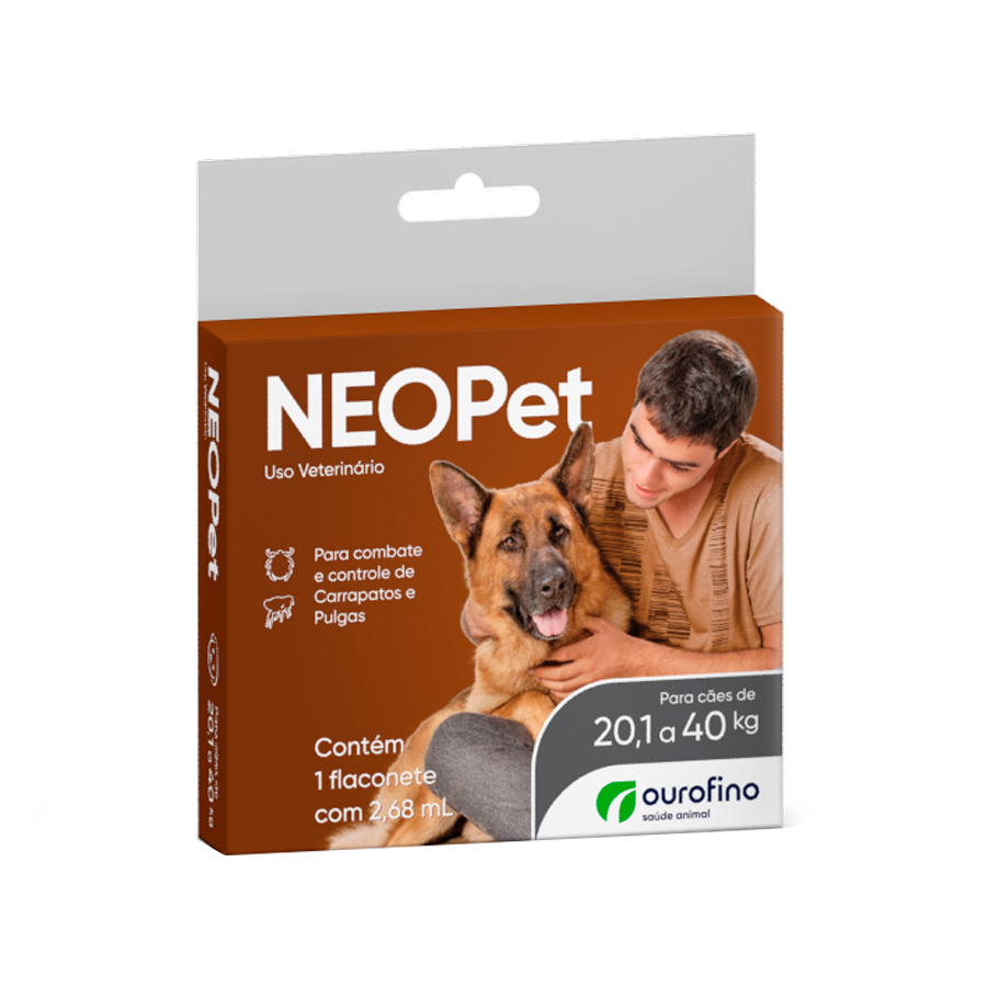 Antipulgas e Carrapatos Neopet Ourofino para Cães de 20,1 Kg a 40 Kg 2,68 mL