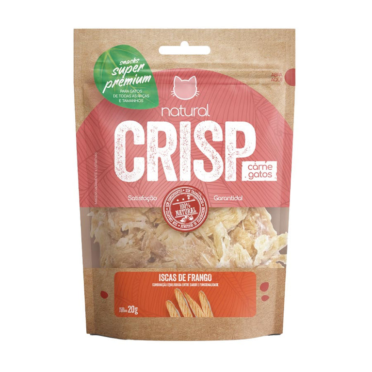 Petisco Natural Crisp Blend para Gatos Iscas de Frango 20 g