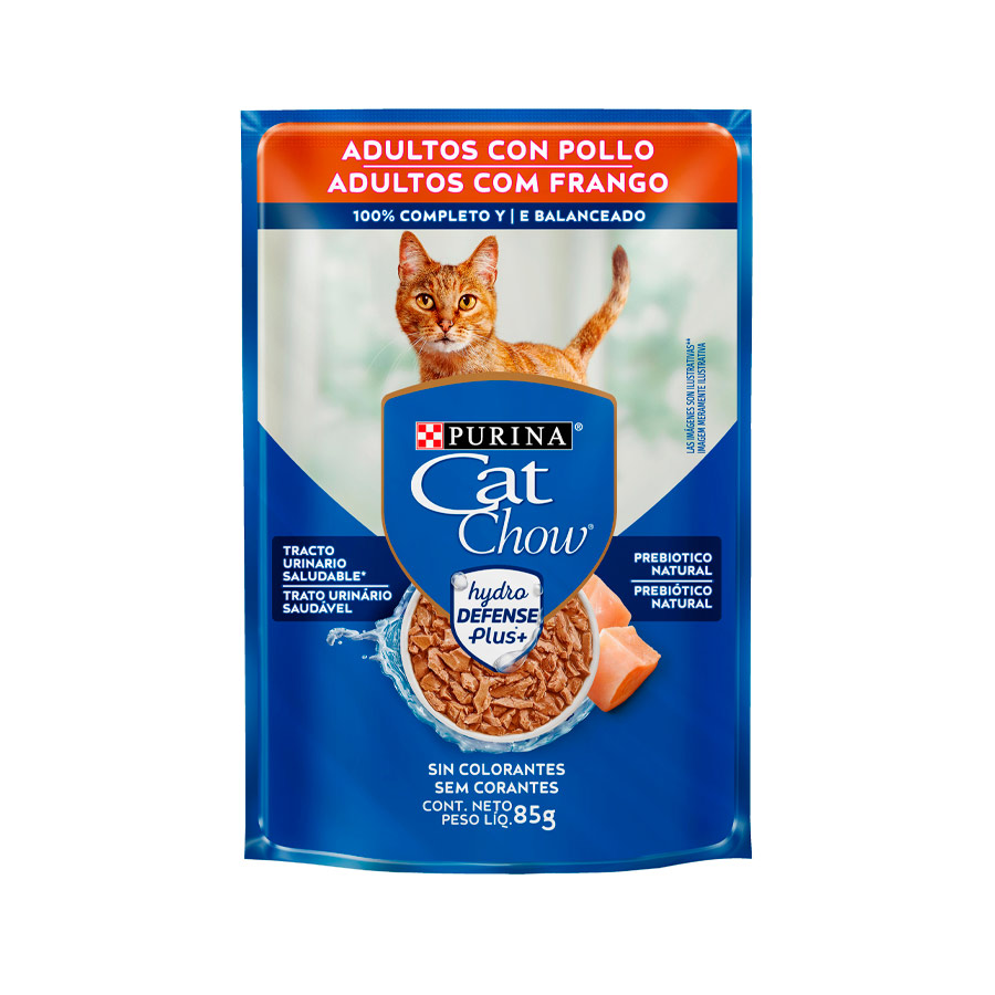 Ração Úmida Cat Chow para Gatos Adultos Sabor Frango 85 g