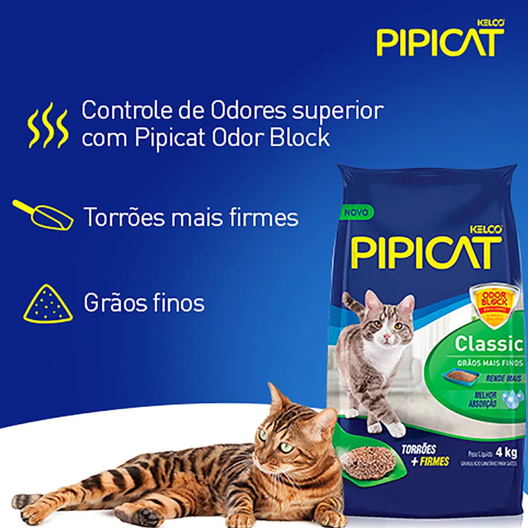 Areia Higiênica para Gatos Pipicat Classic