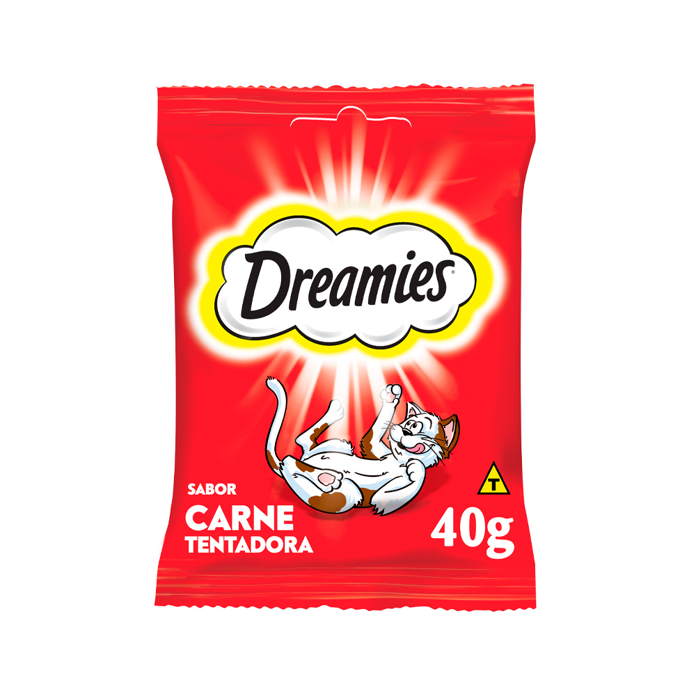 Petisco Dreamies para Gatos Adultos Sabor Carne Tentadora 40 g