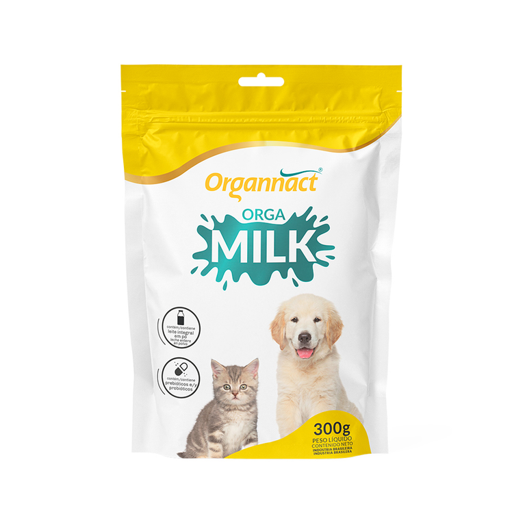 Suplemento Organnact Orgamilk para Cães e Gatos Filhotes