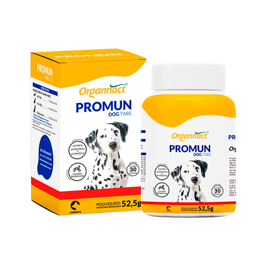 Suplemento Organnact Promun Dog Tabs para Cães 52,5 g 30 Comprimidos