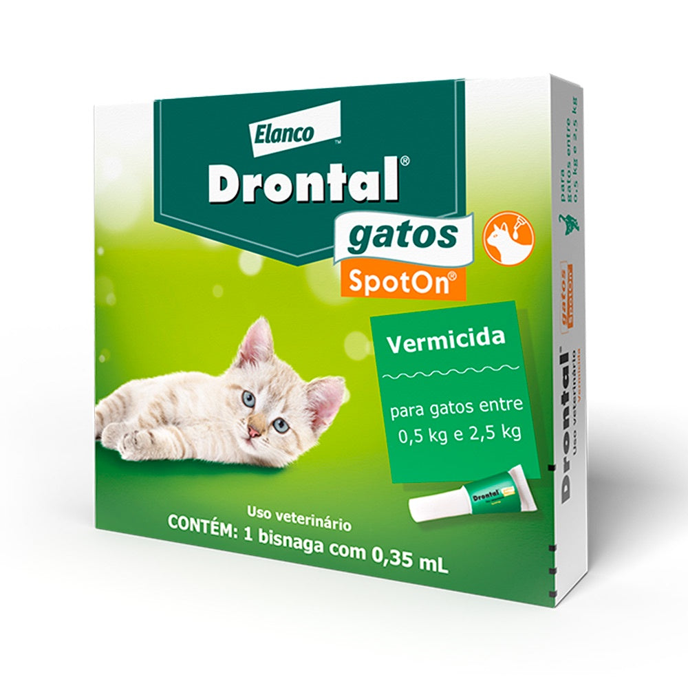 Vermífugo Drontal SpotOn para Gatos de 5 Kg a 8 Kg