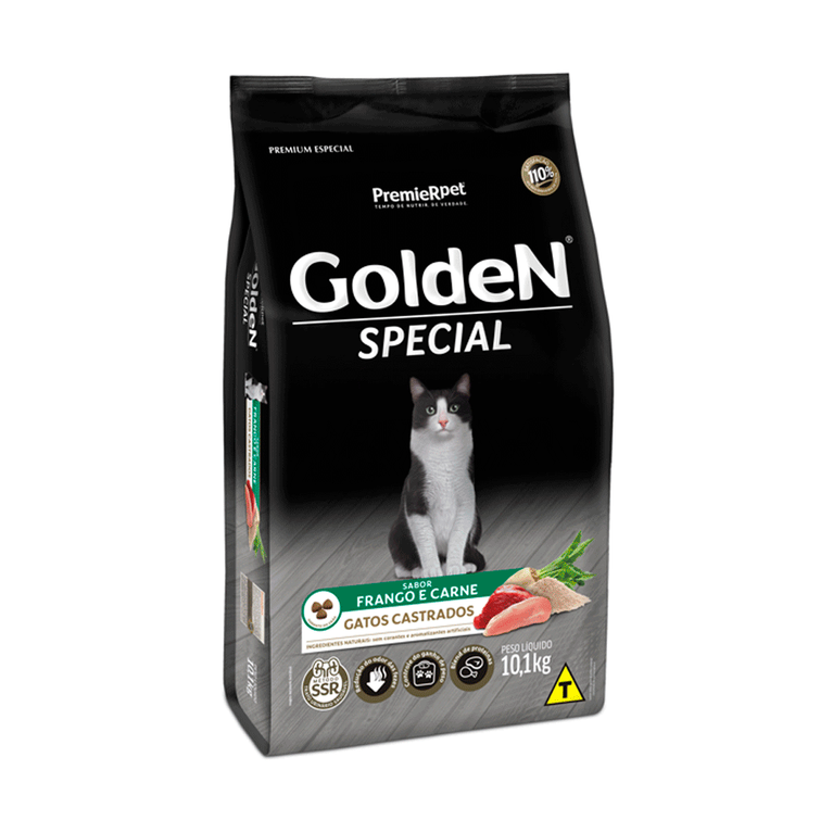 Ração Golden Special para Gatos Adultos Sabor Frango e Carne