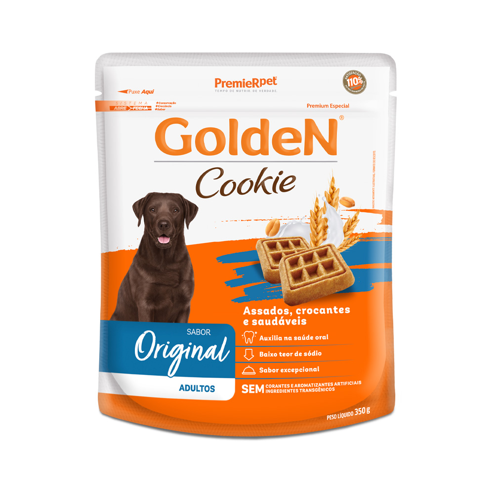 Biscoito Golden Cookie para Cães Adultos Sabor Original 350 g