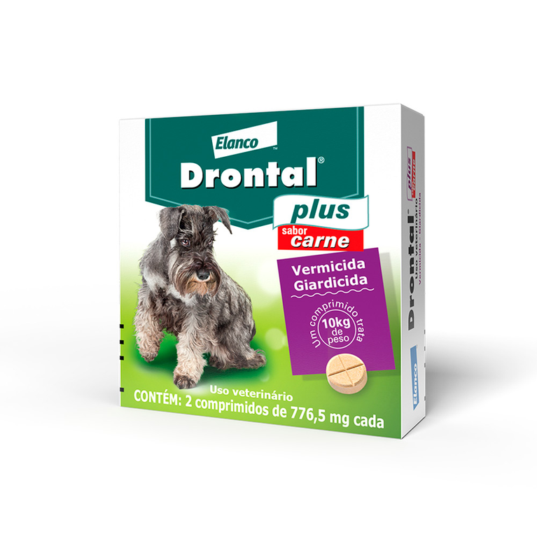 Vermífugo Drontal Plus para Cães de até 10 kg Sabor Carne