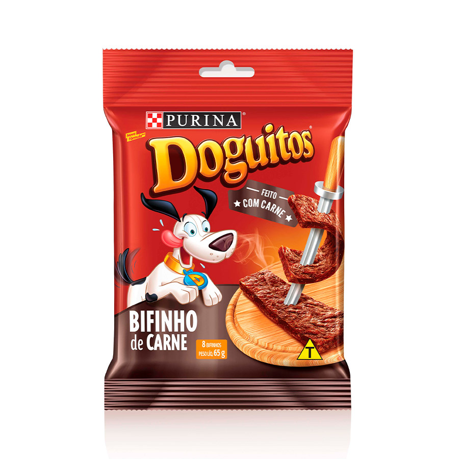 Petisco Nestlé Purina Doguitos para Cães Sabor Carne 65g