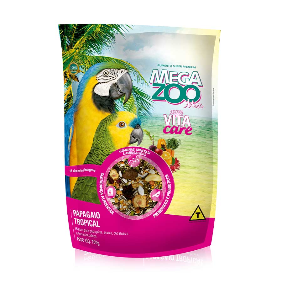 Ração Megazoo Mix para Papagaio Tropical