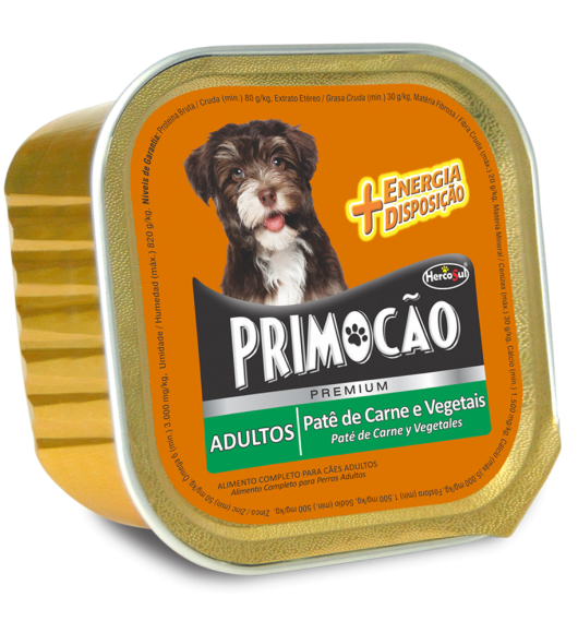 Ração Primocão Premium para Cães Sabor Pate Vegetais