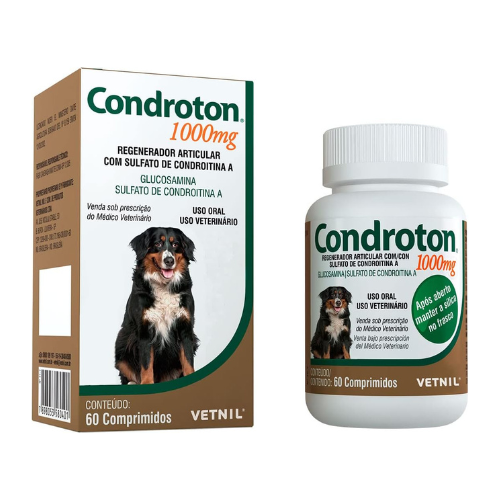 Regenerador Articular Vetnil Condroton para Cães 60 Comprimidos