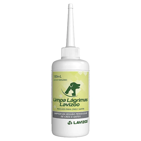 Limpa Lágrima Ácida Lavizoo para Cães Gatos 100 mL