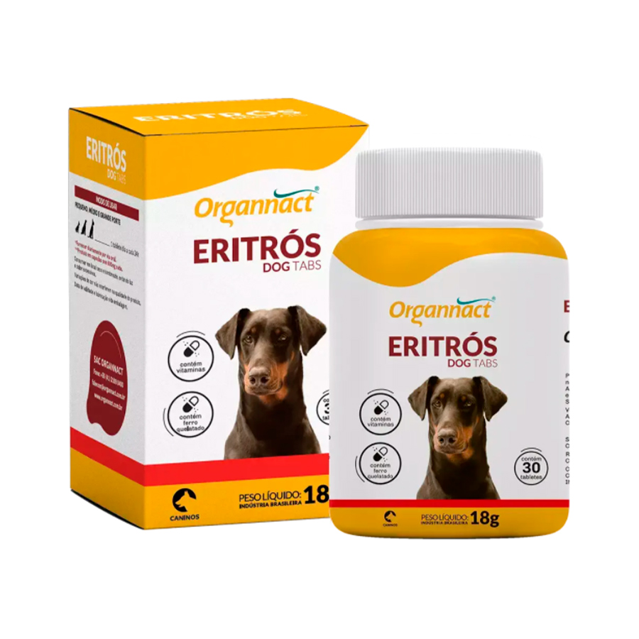 Suplemento Organnact Eritrós Dog Tabs para Cães 30 Tabletes