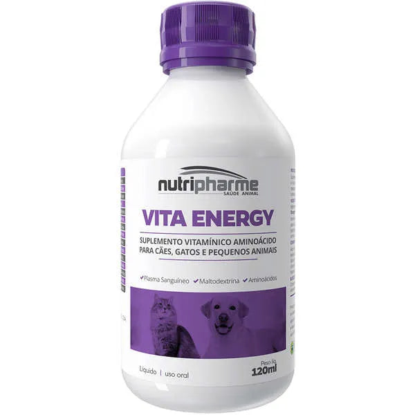 Suplemento Vitamínico Lactação Vitaenergy Nutripharme para Cães e Gatos 120 mL