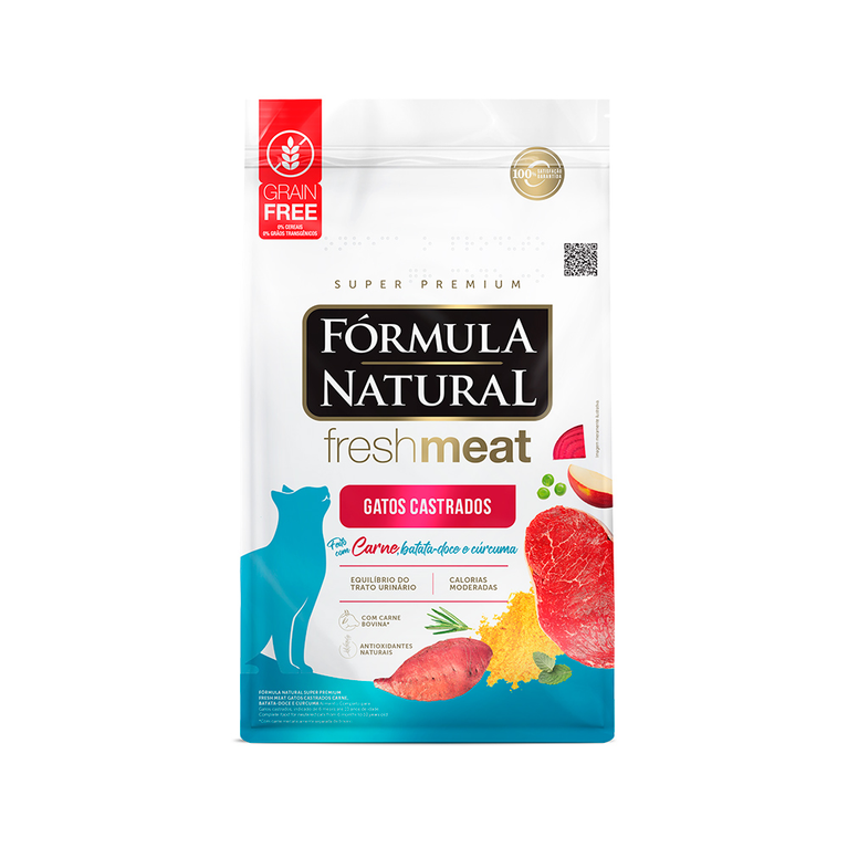 Ração Fórmula Natural Fresh Meat para Gatos Castrados Sabor Carne