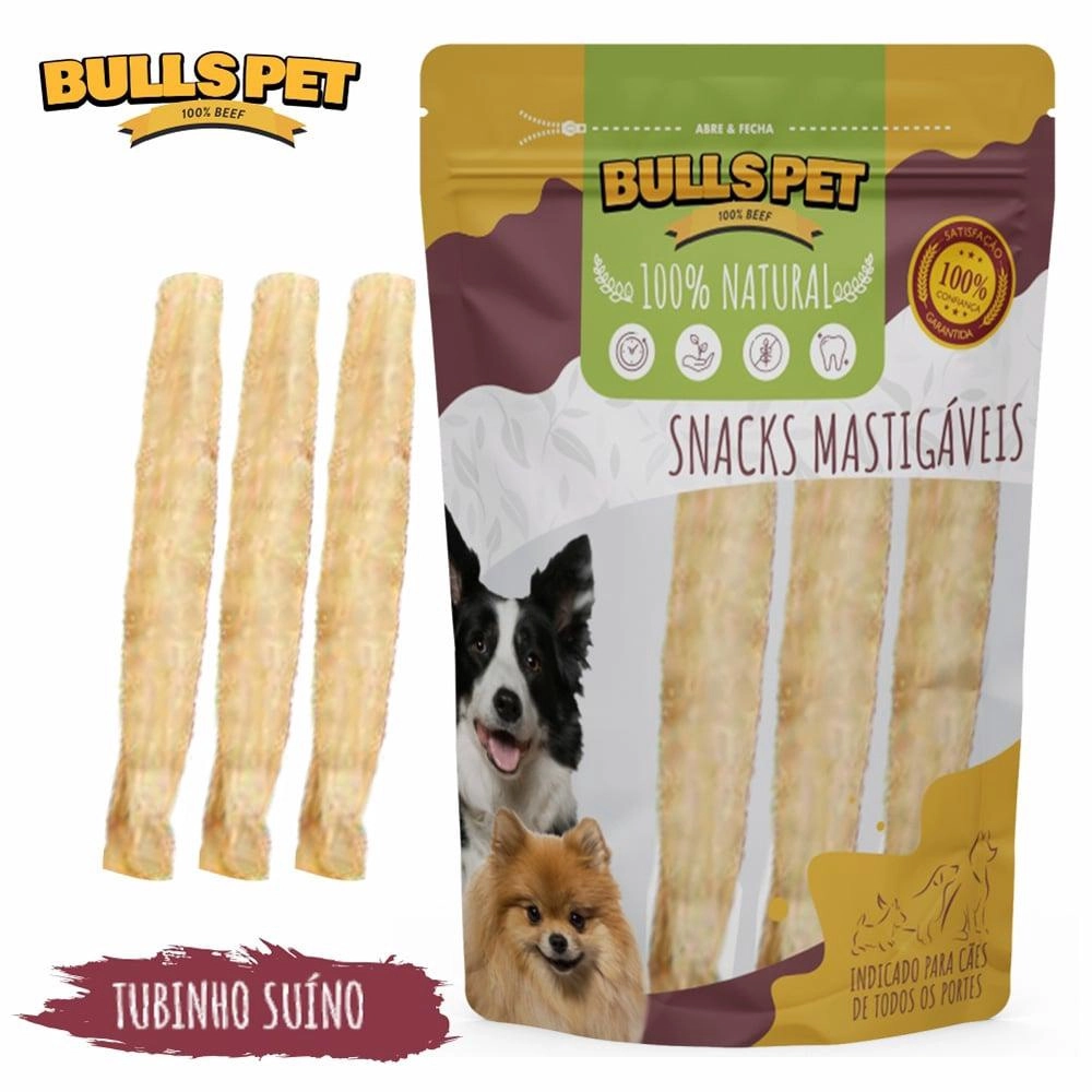 Petisco Puresnack Tubinho Traquéia Suína para Cães 3 Unidades