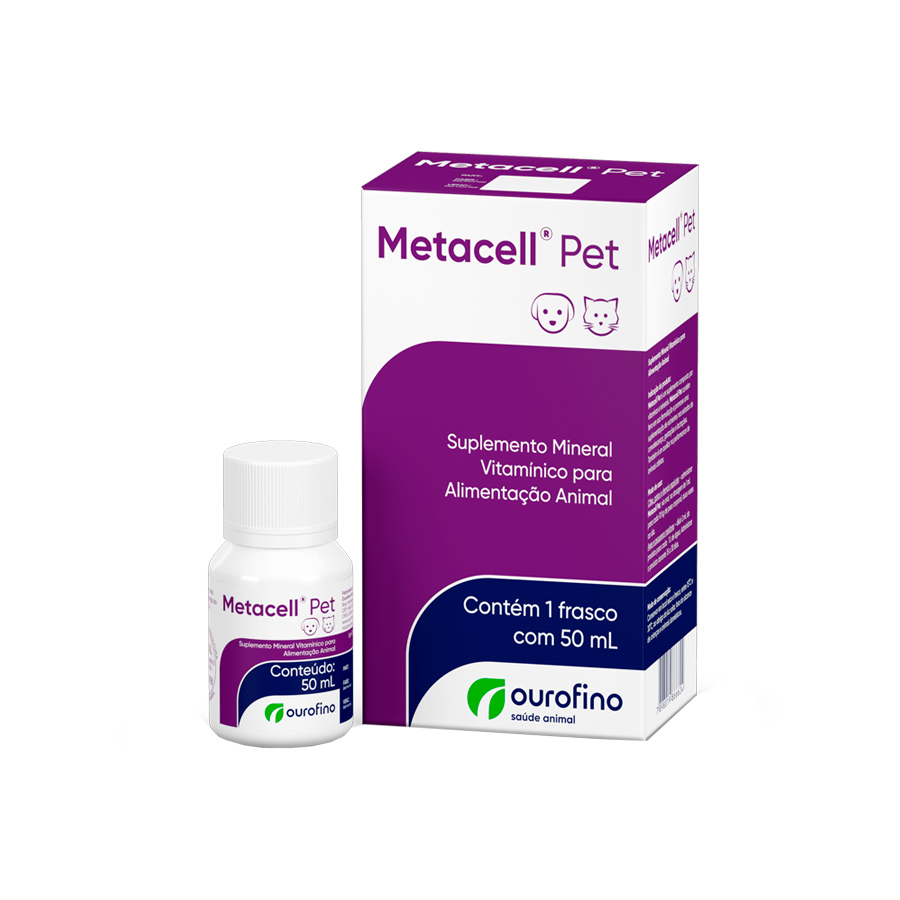 Suplemento Metacell Pet Ourofino para Cães e Gatos 50 mL