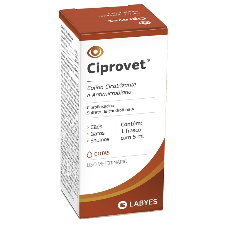 Ciprovet Colírio Labyes para Cães e Gatos 5 mL