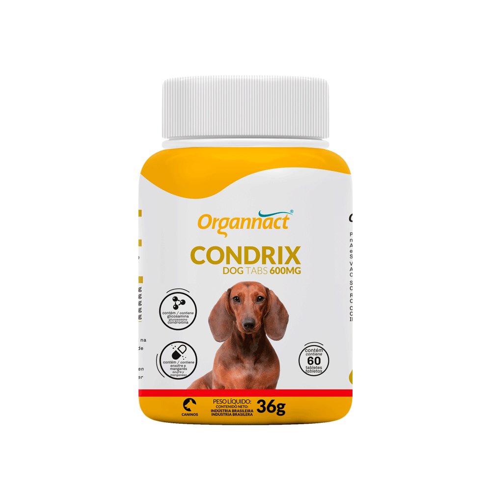 Suplemento Condrix Dog Tabs Organnact para Cães 60 Comprimidos